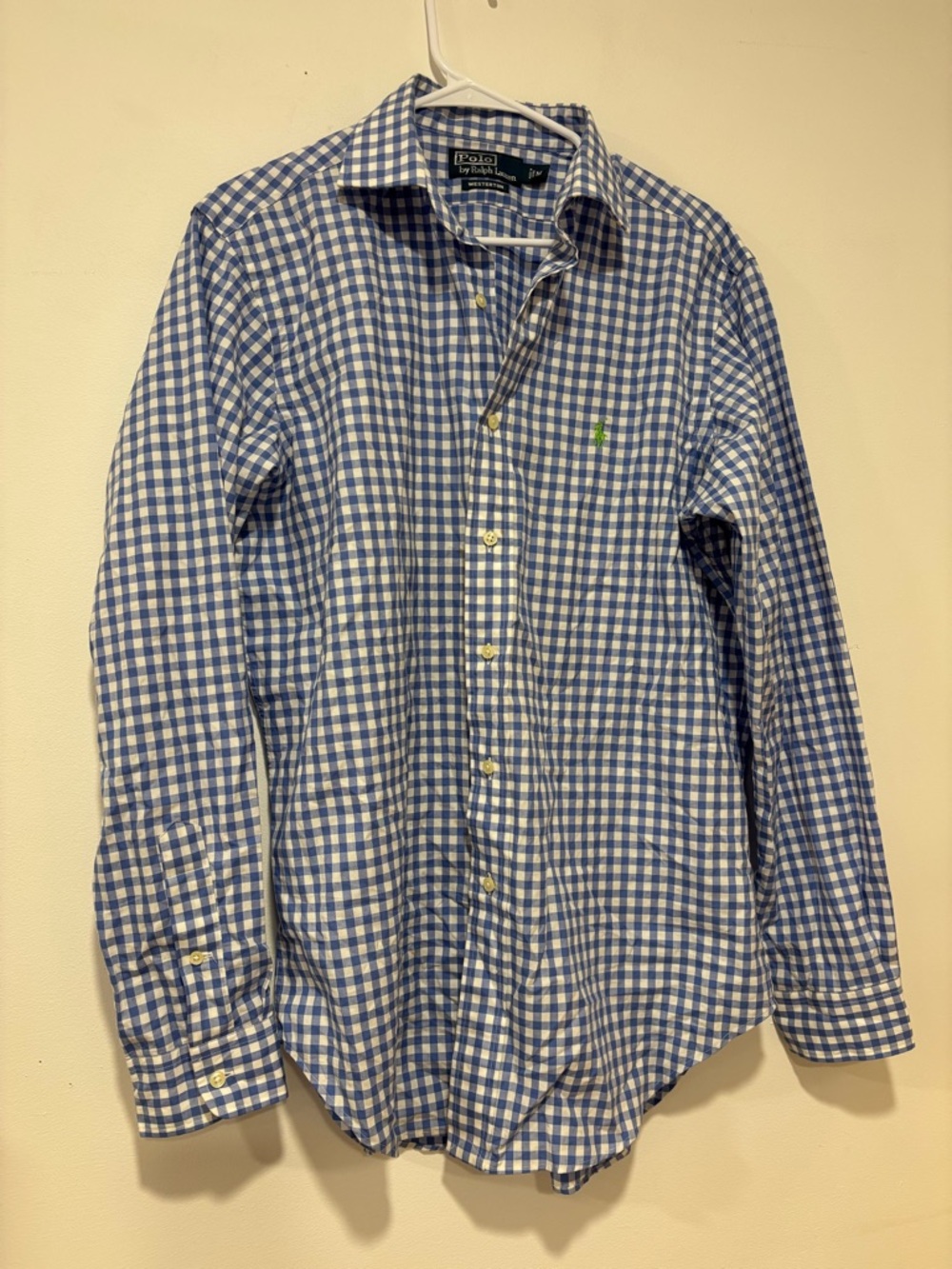Polo by Ralph Lauren “Westerton” Blue and White Gingham Button-Down Shirt